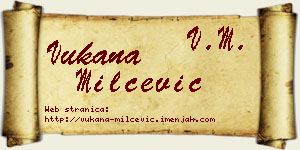 Vukana Milčević vizit kartica